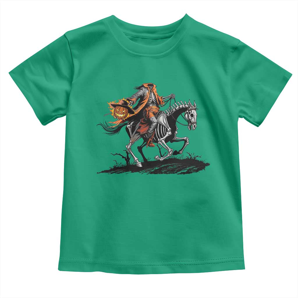 Spooky Skeleton Headless Cowboy Rider Gift Toddler T Shirt - Wonder Print Shop