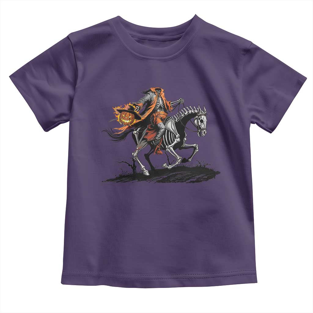 Spooky Skeleton Headless Cowboy Rider Gift Toddler T Shirt - Wonder Print Shop
