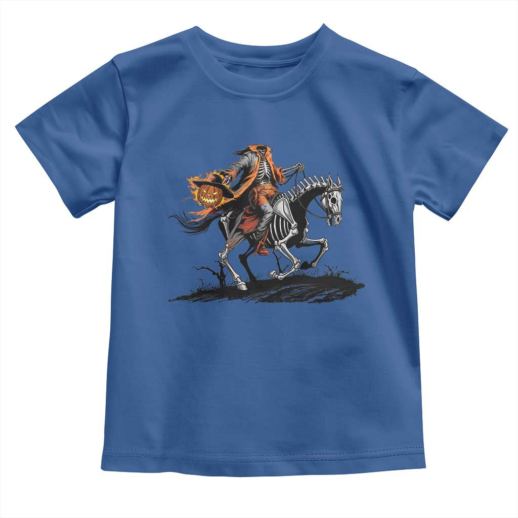 Spooky Skeleton Headless Cowboy Rider Gift Toddler T Shirt - Wonder Print Shop