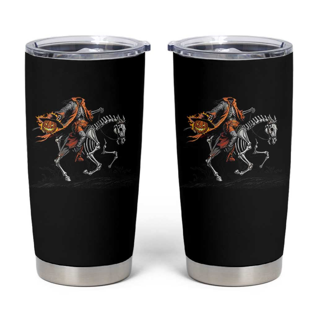 Spooky Skeleton Headless Cowboy Rider Gift Tumbler Cup