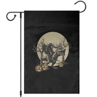Funny Halloween Gift Garden Flag Headless Horseman Riding A Dino - Wonder Print Shop