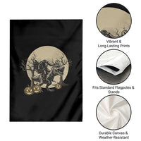 Funny Halloween Gift Garden Flag Headless Horseman Riding A Dino - Wonder Print Shop