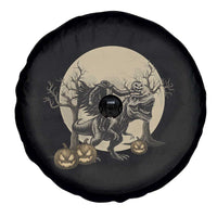 Funny Halloween Gift Spare Tire Cover Headless Horseman Riding A Dino - Wonder Print Shop