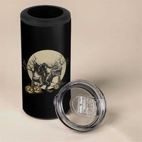 Funny Halloween Gift 4 in 1 Can Cooler Tumbler Headless Horseman Riding A Dino
