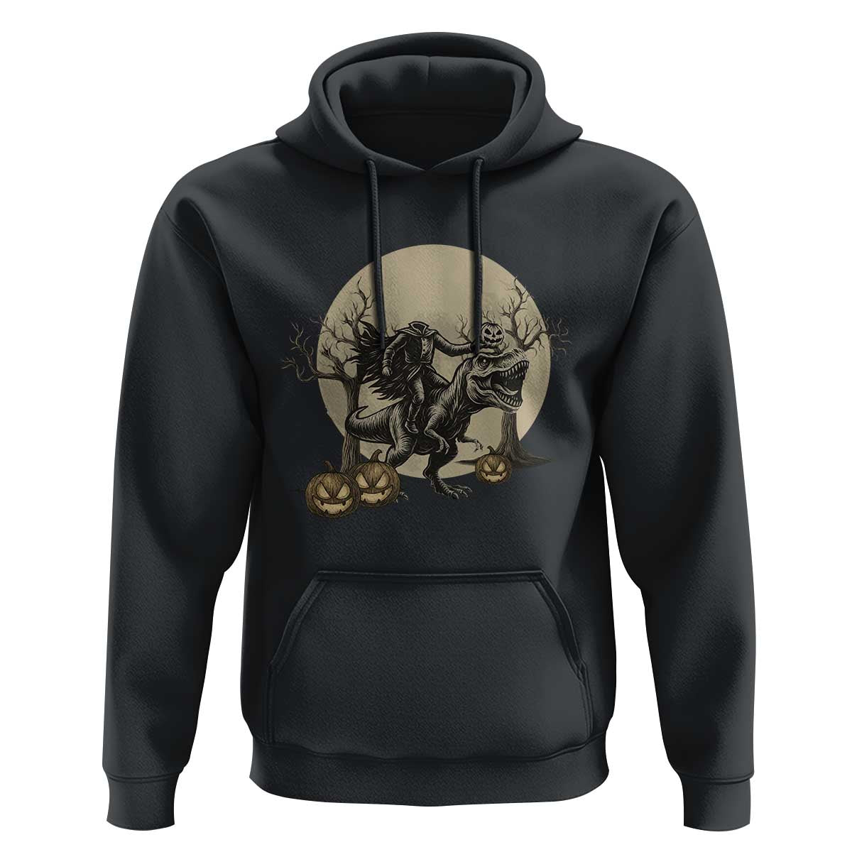 Funny Halloween Gift Hoodie Headless Horseman Riding A Dino - Wonder Print Shop