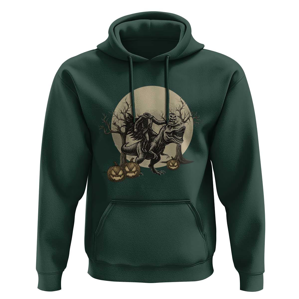 Funny Halloween Gift Hoodie Headless Horseman Riding A Dino - Wonder Print Shop