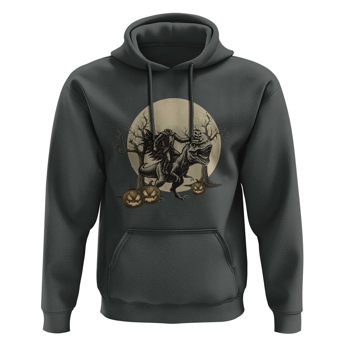 Funny Halloween Gift Hoodie Headless Horseman Riding A Dino - Wonder Print Shop