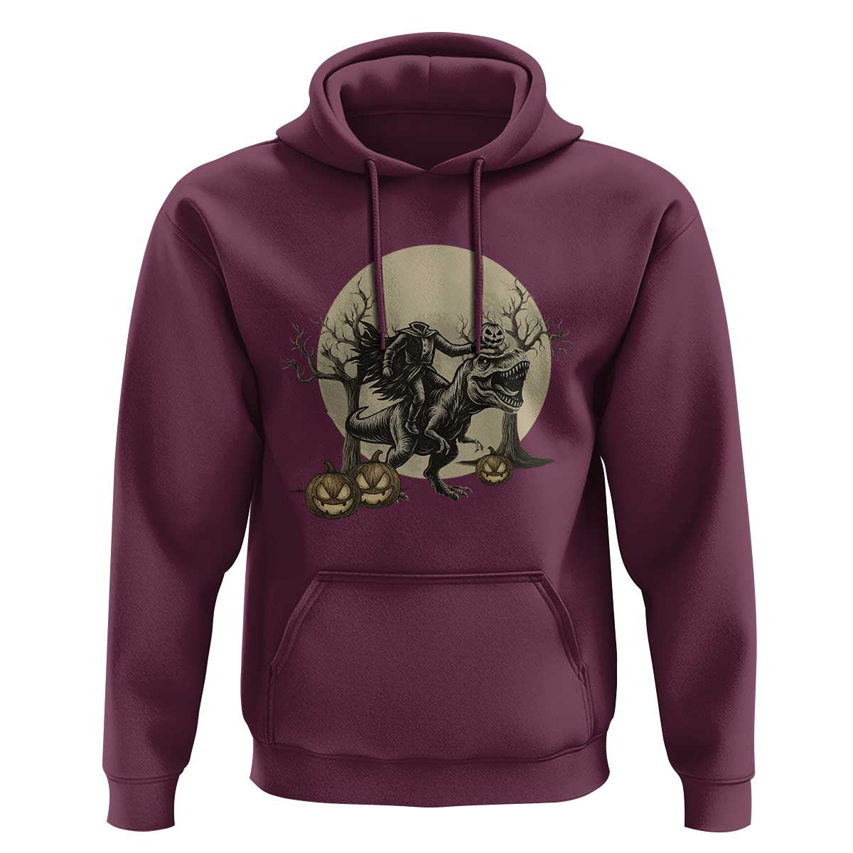Funny Halloween Gift Hoodie Headless Horseman Riding A Dino - Wonder Print Shop