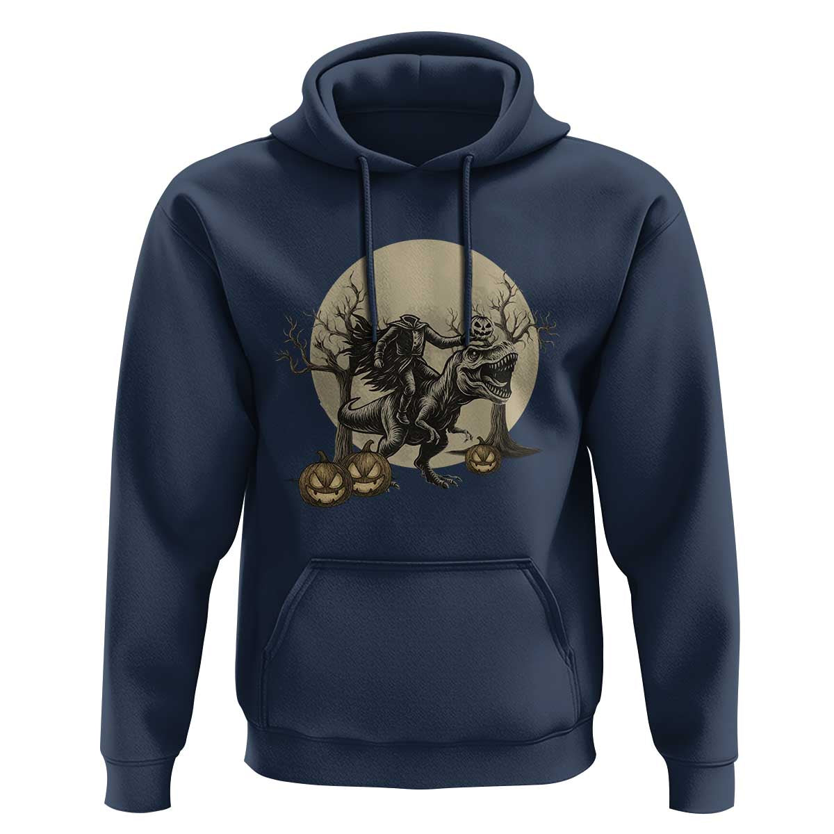 Funny Halloween Gift Hoodie Headless Horseman Riding A Dino - Wonder Print Shop