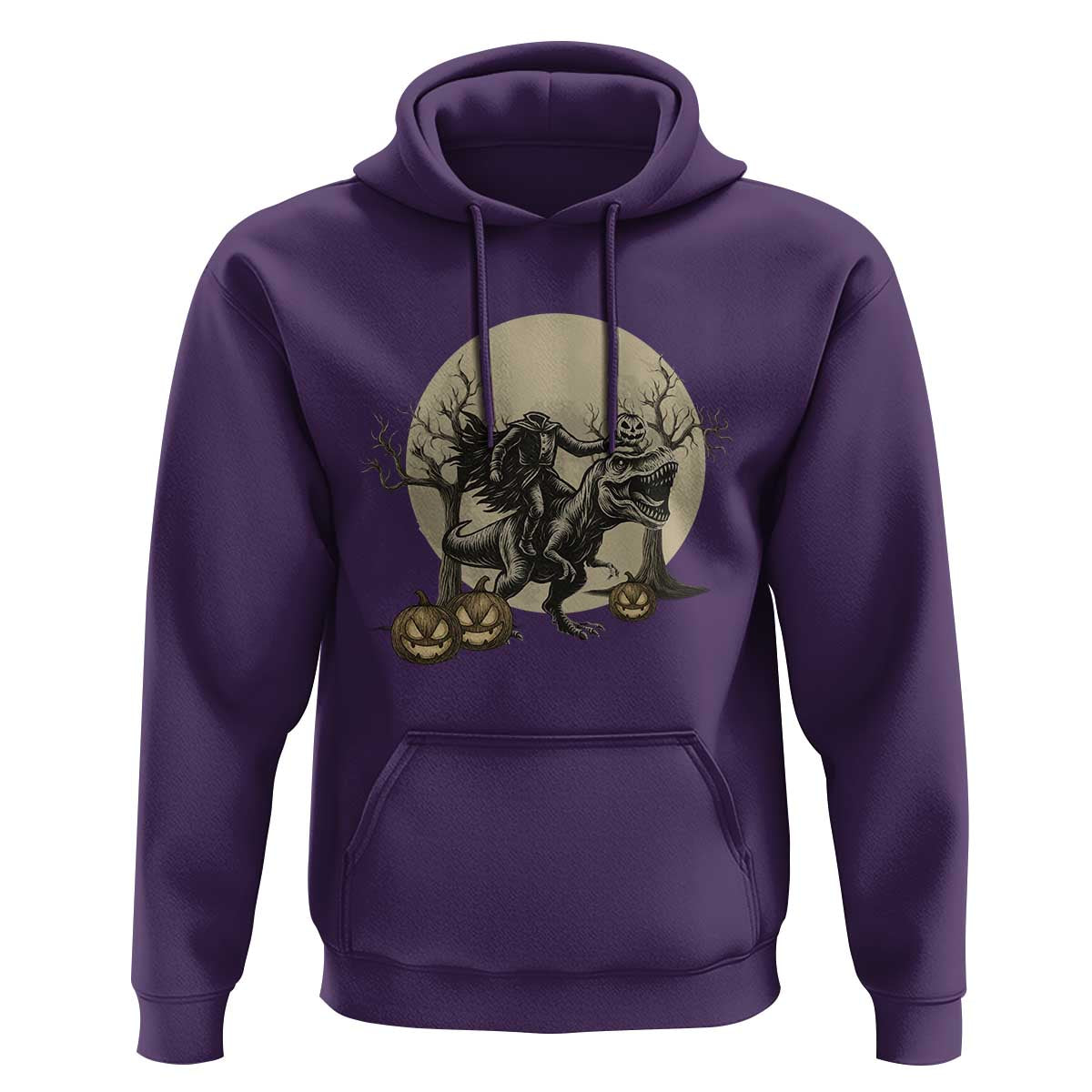 Funny Halloween Gift Hoodie Headless Horseman Riding A Dino - Wonder Print Shop