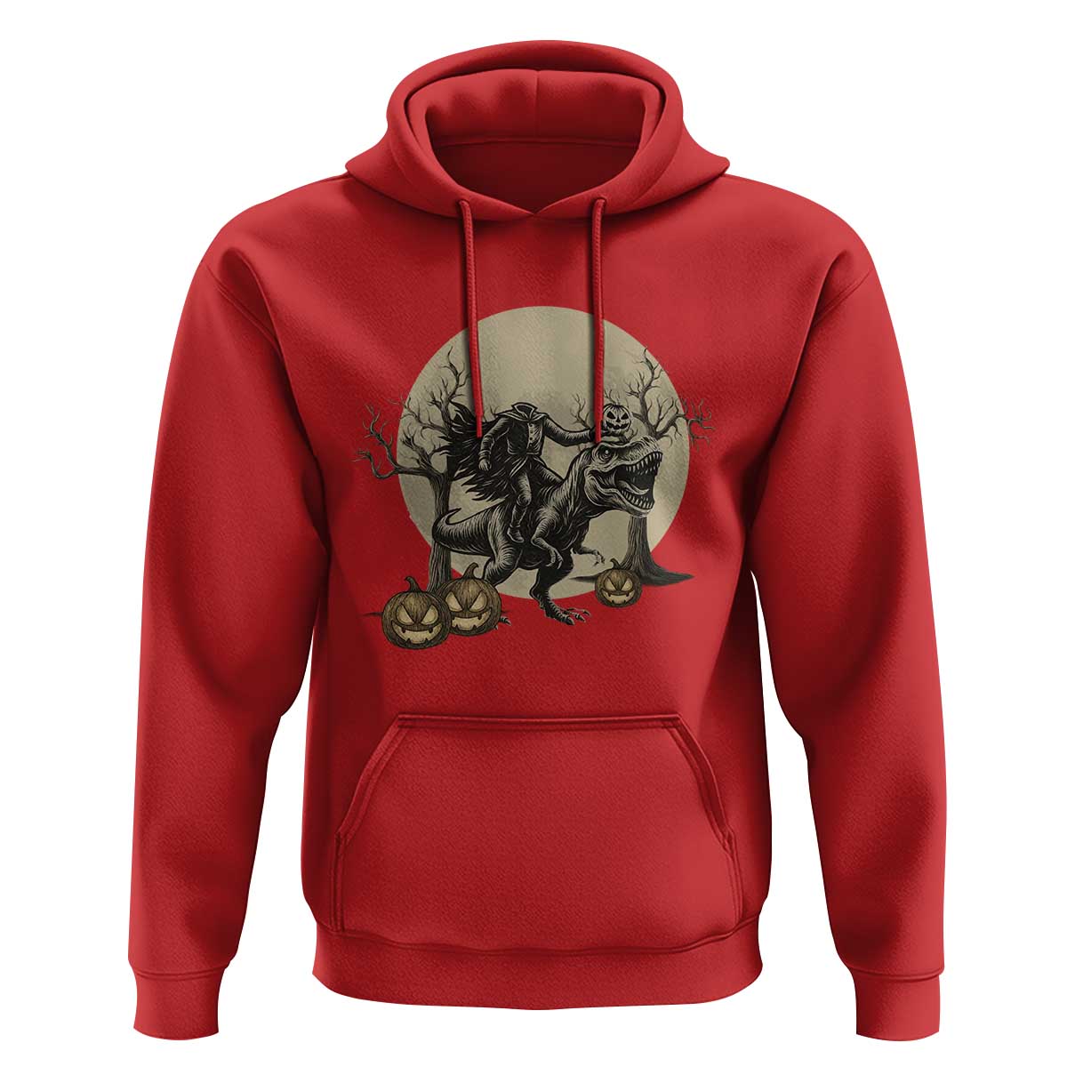 Funny Halloween Gift Hoodie Headless Horseman Riding A Dino - Wonder Print Shop