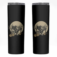 Funny Halloween Gift Skinny Tumbler Headless Horseman Riding A Dino