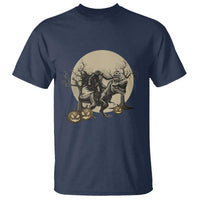 Funny Halloween Gift T Shirt Headless Horseman Riding A Dino - Wonder Print Shop