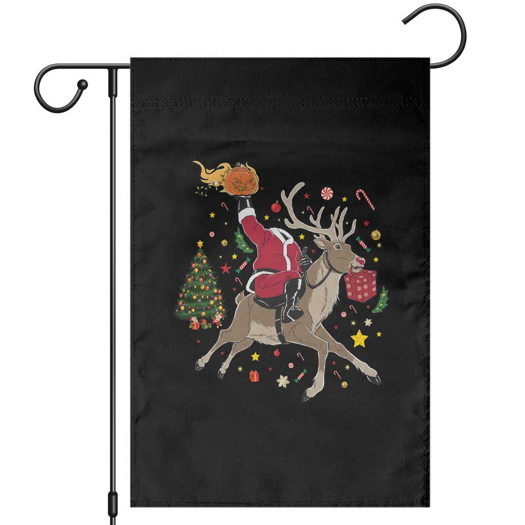 Funny Santa Headless Horseman Garden Flag Christmas Halloween Gift - Wonder Print Shop