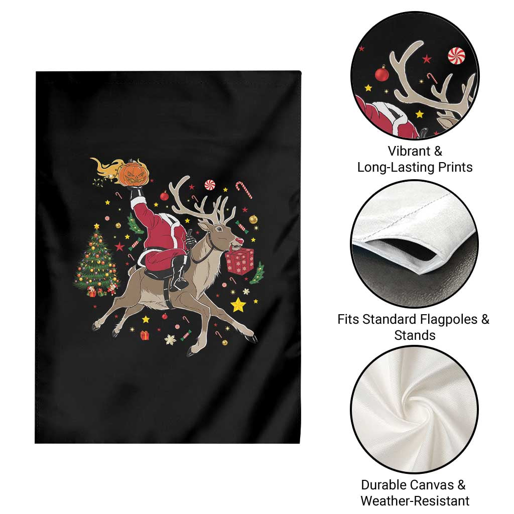 Funny Santa Headless Horseman Garden Flag Christmas Halloween Gift - Wonder Print Shop