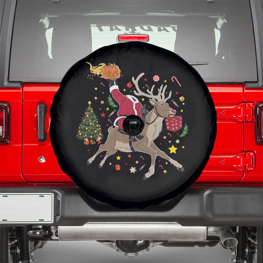 Funny Santa Headless Horseman Spare Tire Cover Christmas Halloween Gift - Wonder Print Shop