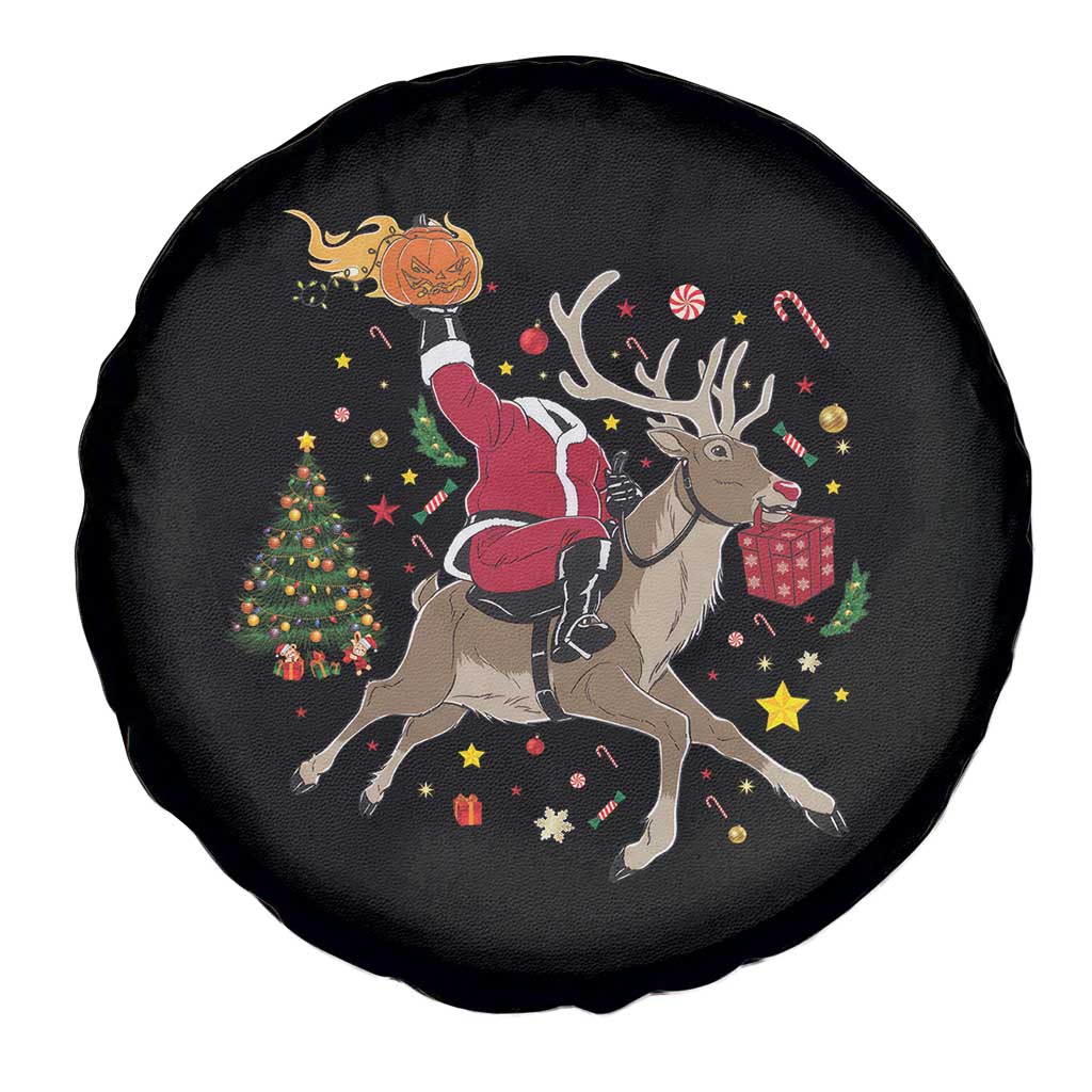 Funny Santa Headless Horseman Spare Tire Cover Christmas Halloween Gift - Wonder Print Shop