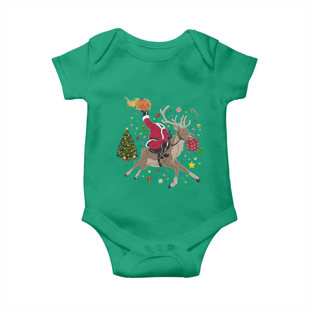 Funny Santa Headless Horseman Baby Onesie Christmas Halloween Gift - Wonder Print Shop