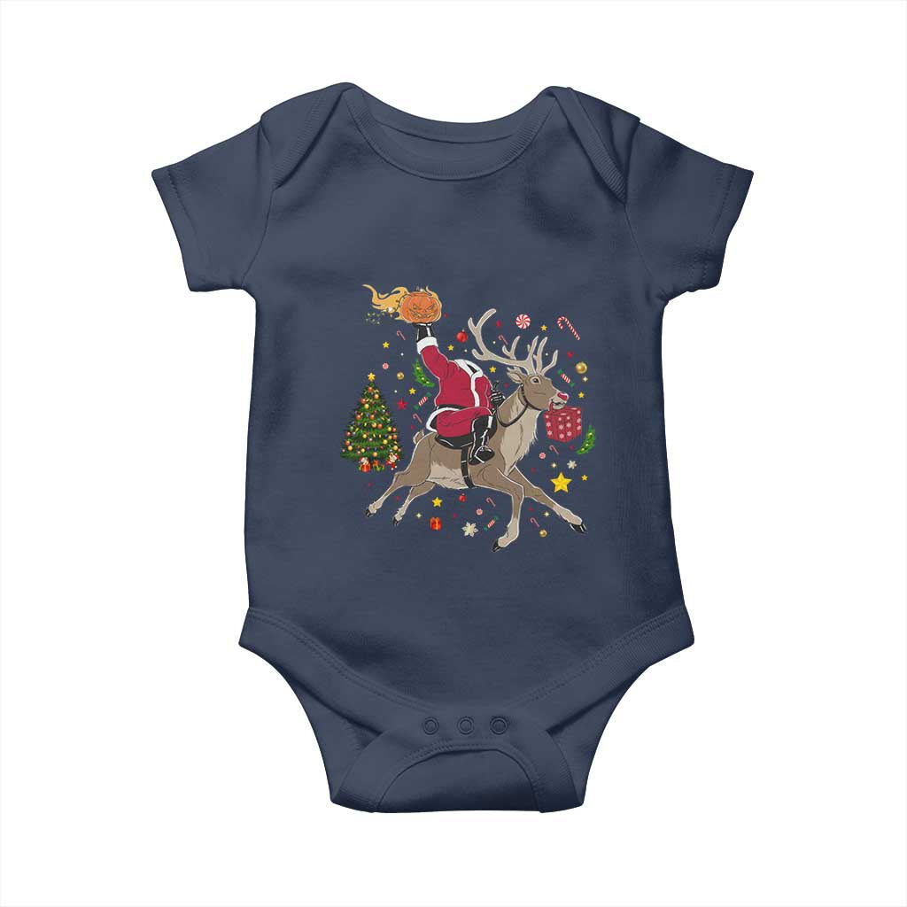 Funny Santa Headless Horseman Baby Onesie Christmas Halloween Gift - Wonder Print Shop