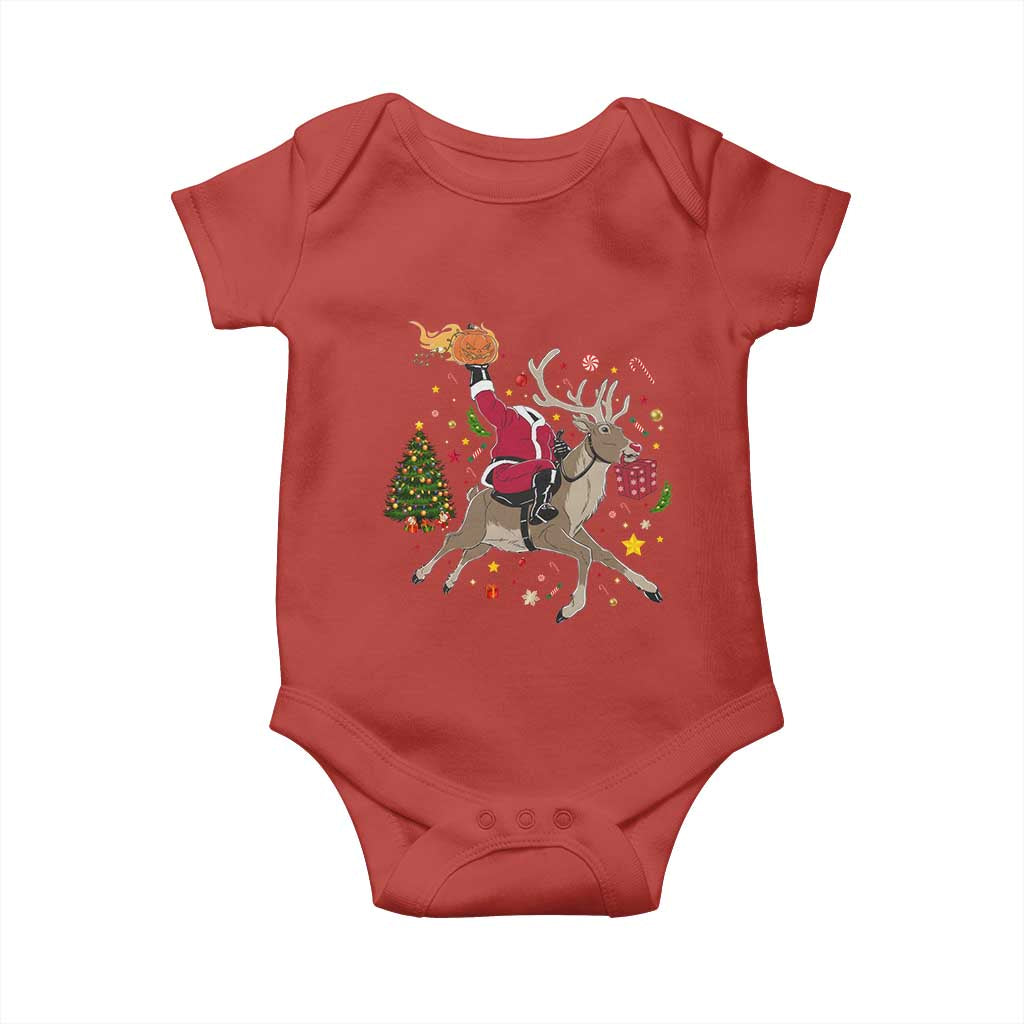 Funny Santa Headless Horseman Baby Onesie Christmas Halloween Gift - Wonder Print Shop