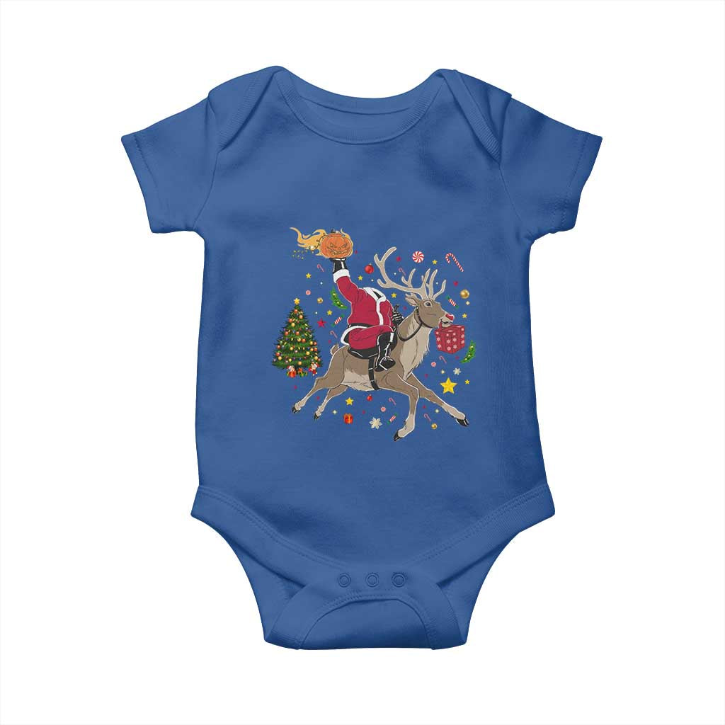 Funny Santa Headless Horseman Baby Onesie Christmas Halloween Gift - Wonder Print Shop