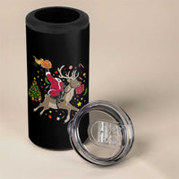 Funny Santa Headless Horseman 4 in 1 Can Cooler Tumbler Christmas Halloween Gift