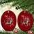 Funny Santa Headless Horseman Ceramic Ornament Xmas Halloween Gift - Wonder Print Shop
