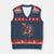 Funny Santa Headless Horseman V-Neck Knit Sweater Vest Xmas Halloween Gift - Wonder Print Shop
