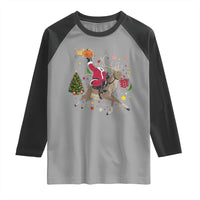 Funny Santa Headless Horseman Raglan Shirt Christmas Halloween Gift - Wonder Print Shop