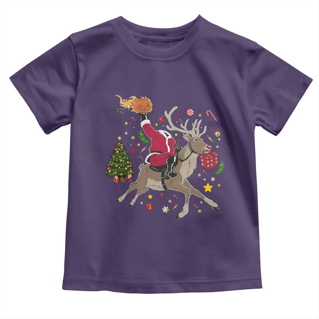 Funny Santa Headless Horseman Toddler T Shirt Christmas Halloween Gift - Wonder Print Shop