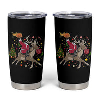 Funny Santa Headless Horseman Tumbler Cup Christmas Halloween Gift