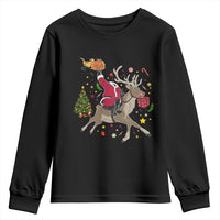 Funny Santa Headless Horseman Youth Sweatshirt Christmas Halloween Gift - Wonder Print Shop