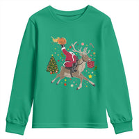 Funny Santa Headless Horseman Youth Sweatshirt Christmas Halloween Gift - Wonder Print Shop