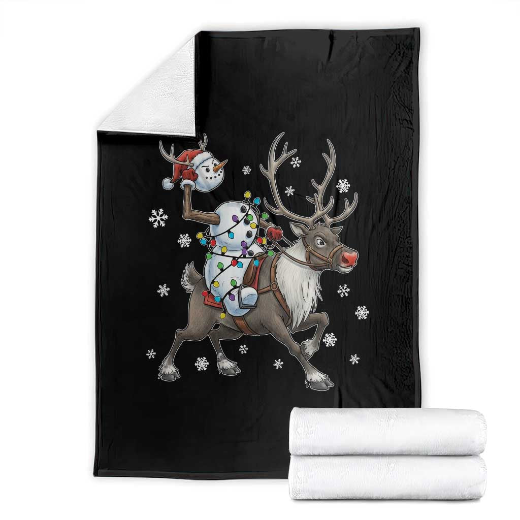 Funny Snowman Headless Horseman Throw Blanket Christmas Halloween Gift - Wonder Print Shop