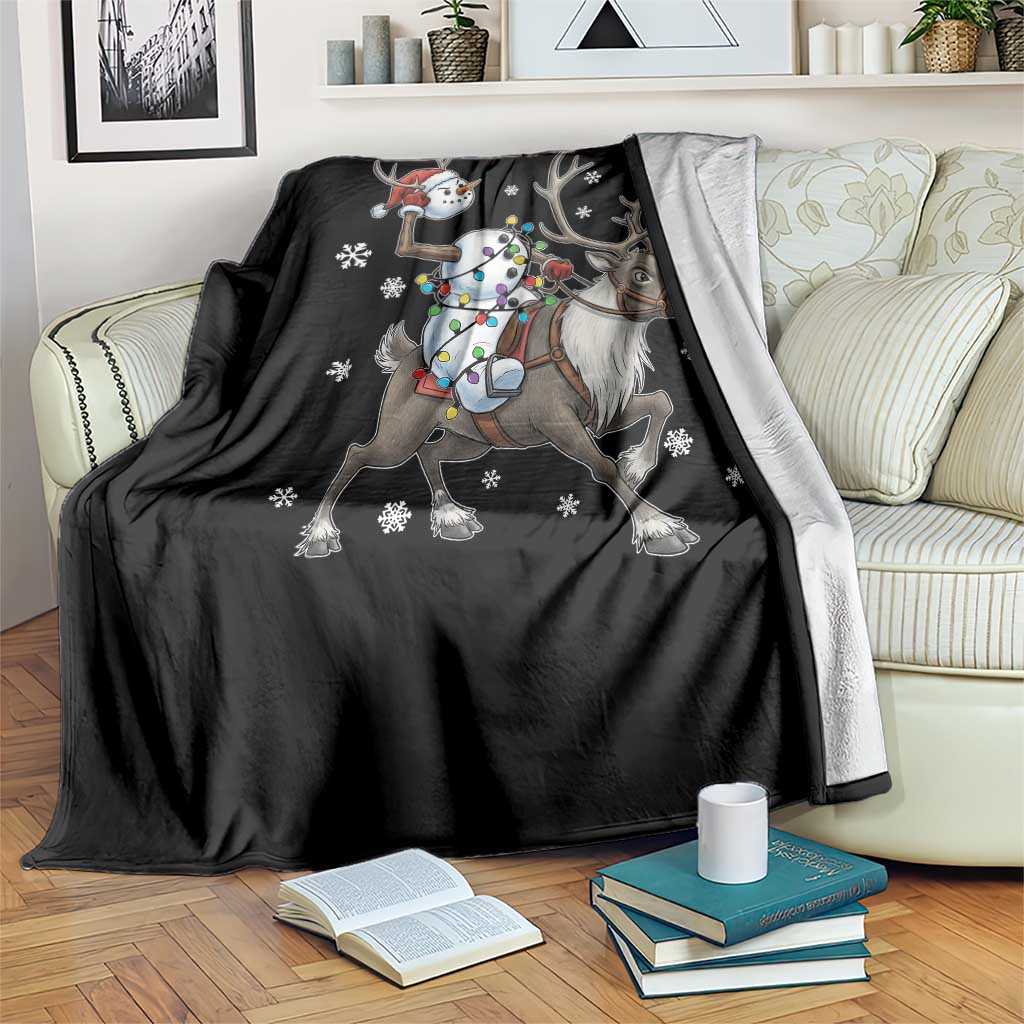 Funny Snowman Headless Horseman Throw Blanket Christmas Halloween Gift - Wonder Print Shop
