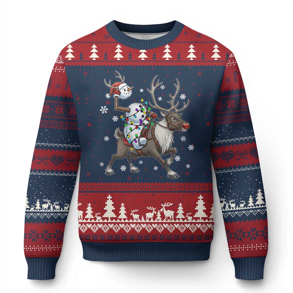 Funny Snowman Headless Horseman Ugly Christmas Sweater Christmas Halloween Gift - Wonder Print Shop