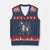 Funny Snowman Headless Horseman V-Neck Knit Sweater Vest Xmas Halloween Gift - Wonder Print Shop