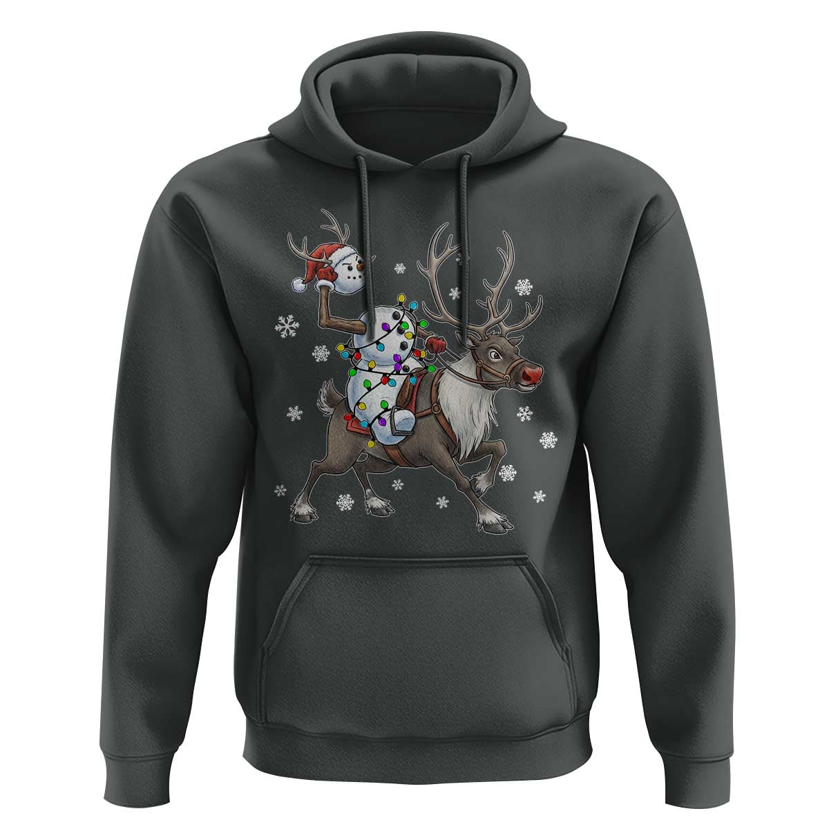 Funny Snowman Headless Horseman Hoodie Christmas Halloween Gift - Wonder Print Shop