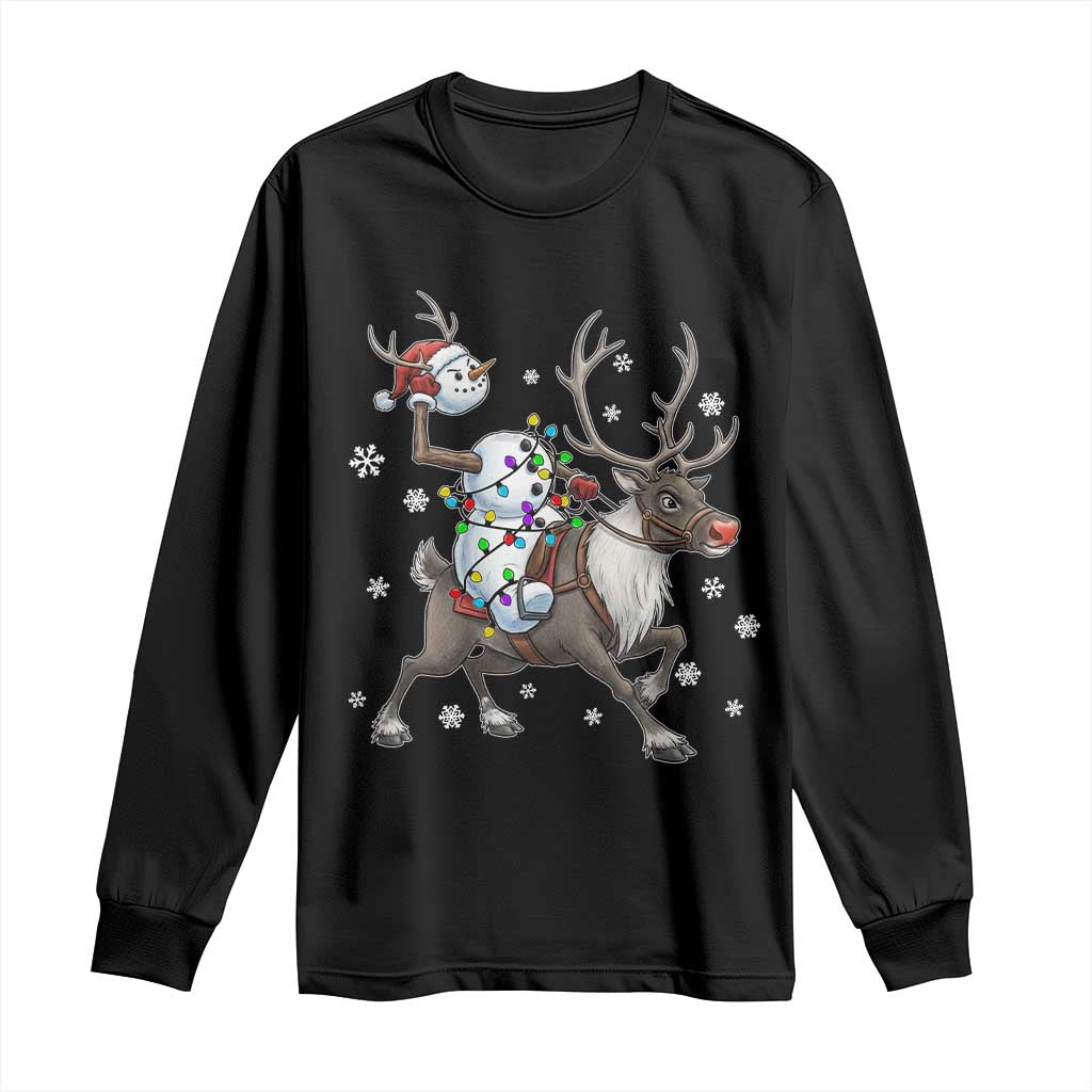 Funny Snowman Headless Horseman Long Sleeve Shirt Christmas Halloween Gift - Wonder Print Shop