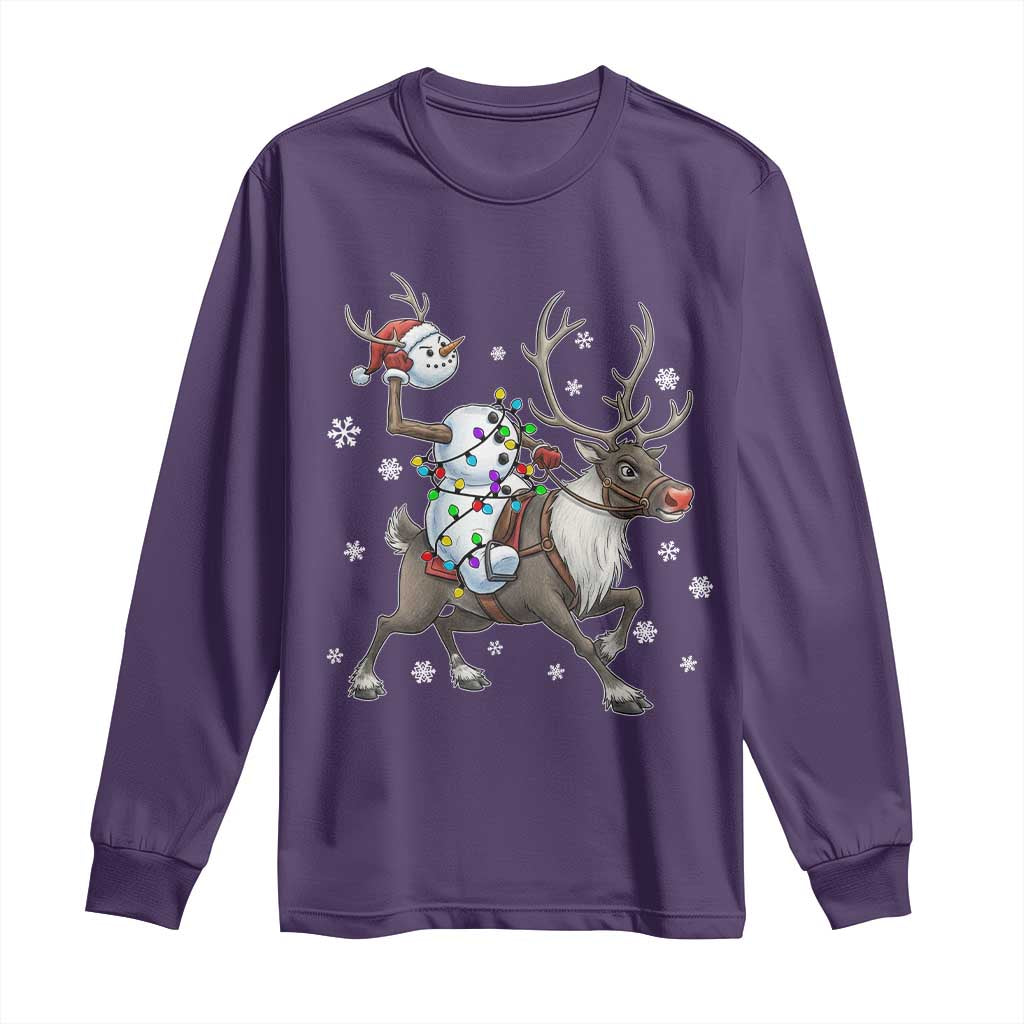 Funny Snowman Headless Horseman Long Sleeve Shirt Christmas Halloween Gift - Wonder Print Shop