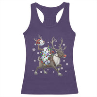 Funny Snowman Headless Horseman Racerback Tank Top Christmas Halloween Gift - Wonder Print Shop