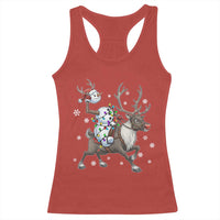 Funny Snowman Headless Horseman Racerback Tank Top Christmas Halloween Gift - Wonder Print Shop