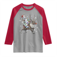Funny Snowman Headless Horseman Raglan Shirt Christmas Halloween Gift - Wonder Print Shop
