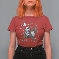 Funny Snowman Headless Horseman T Shirt For Women Christmas Halloween Gift - Wonder Print Shop