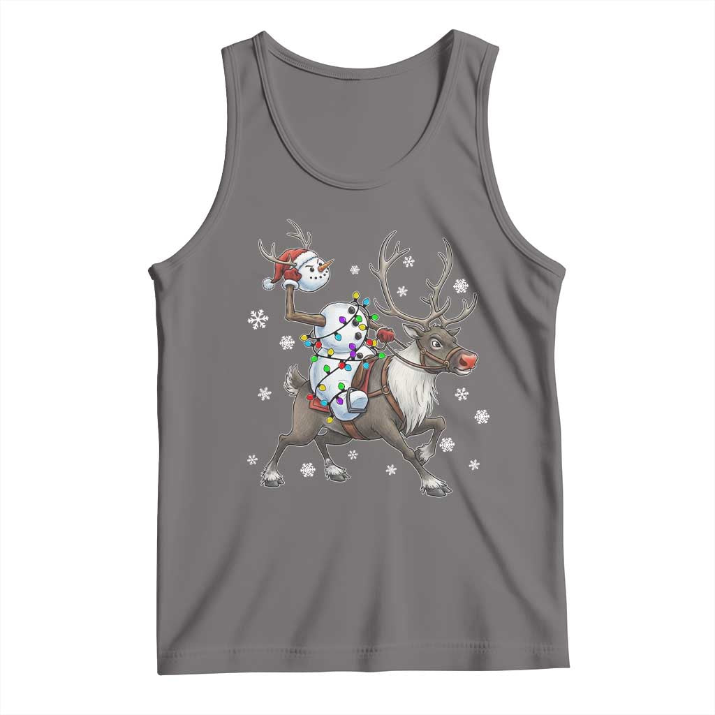 Funny Snowman Headless Horseman Tank Top Christmas Halloween Gift - Wonder Print Shop