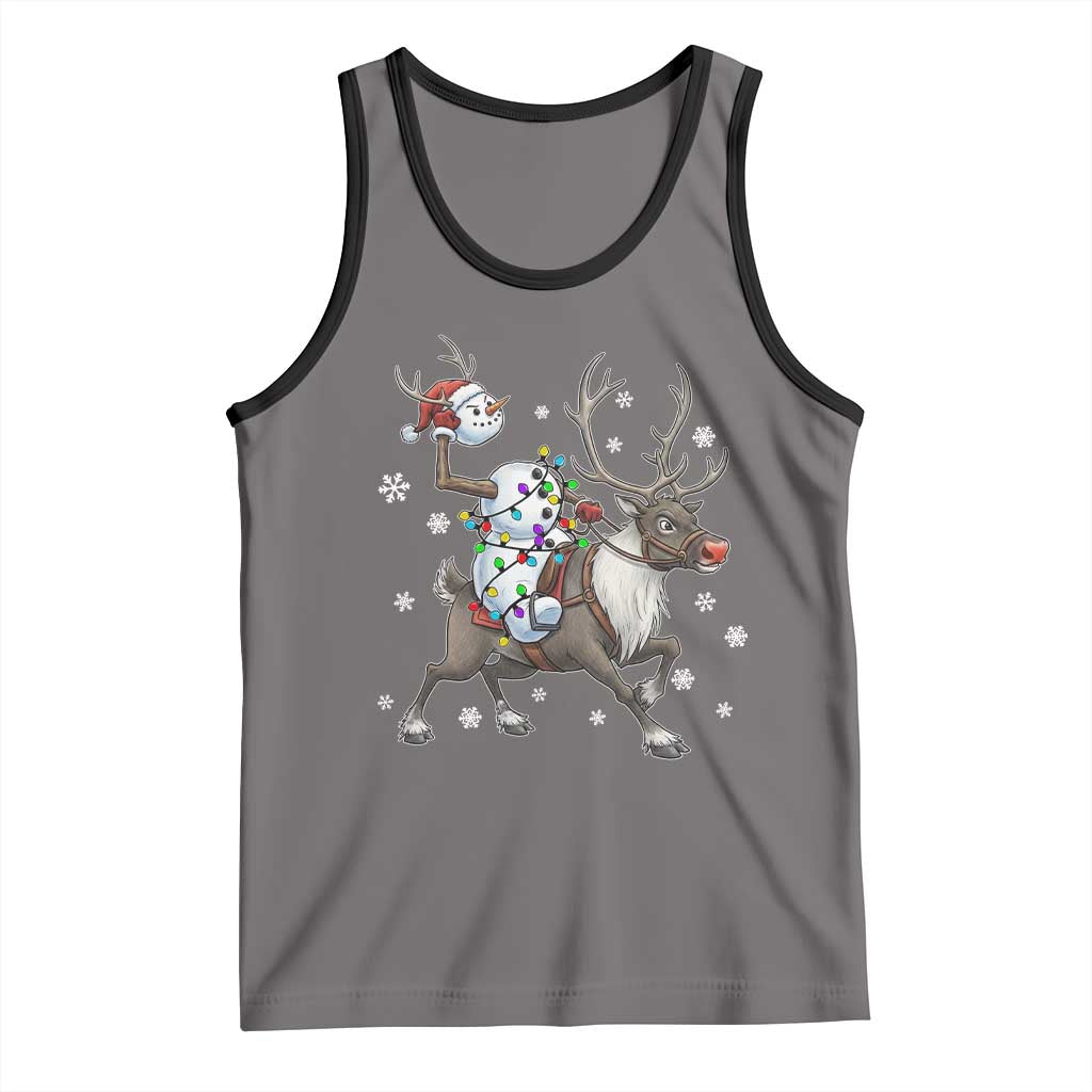 Funny Snowman Headless Horseman Tank Top Christmas Halloween Gift - Wonder Print Shop