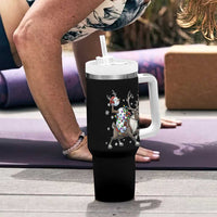 Funny Snowman Headless Horseman Tumbler With Handle Christmas Halloween Gift