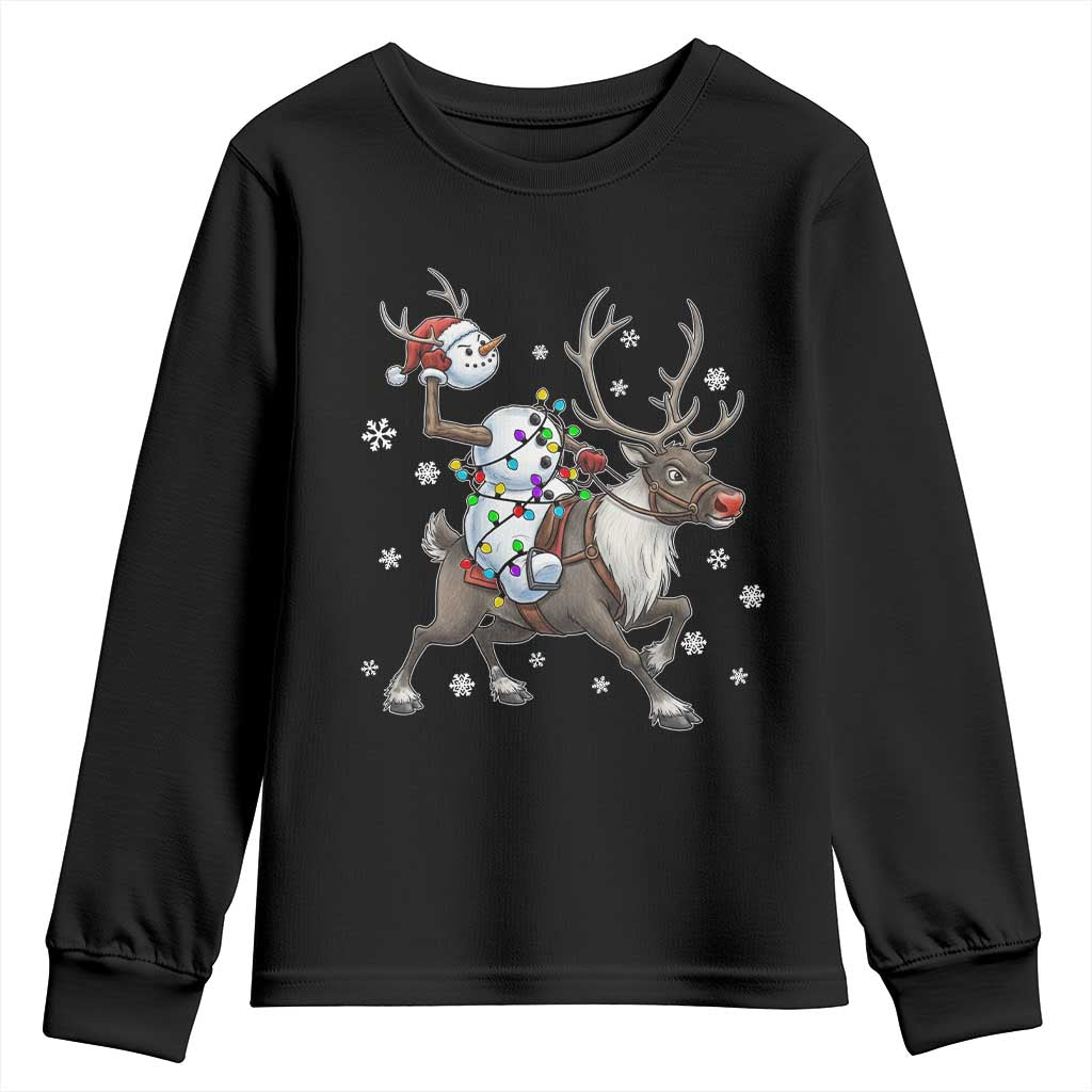 Funny Snowman Headless Horseman Youth Sweatshirt Christmas Halloween Gift - Wonder Print Shop