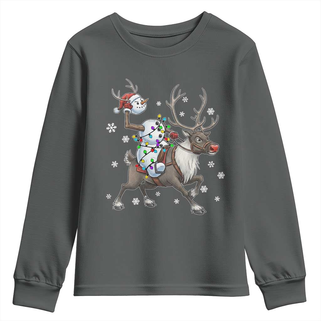 Funny Snowman Headless Horseman Youth Sweatshirt Christmas Halloween Gift - Wonder Print Shop