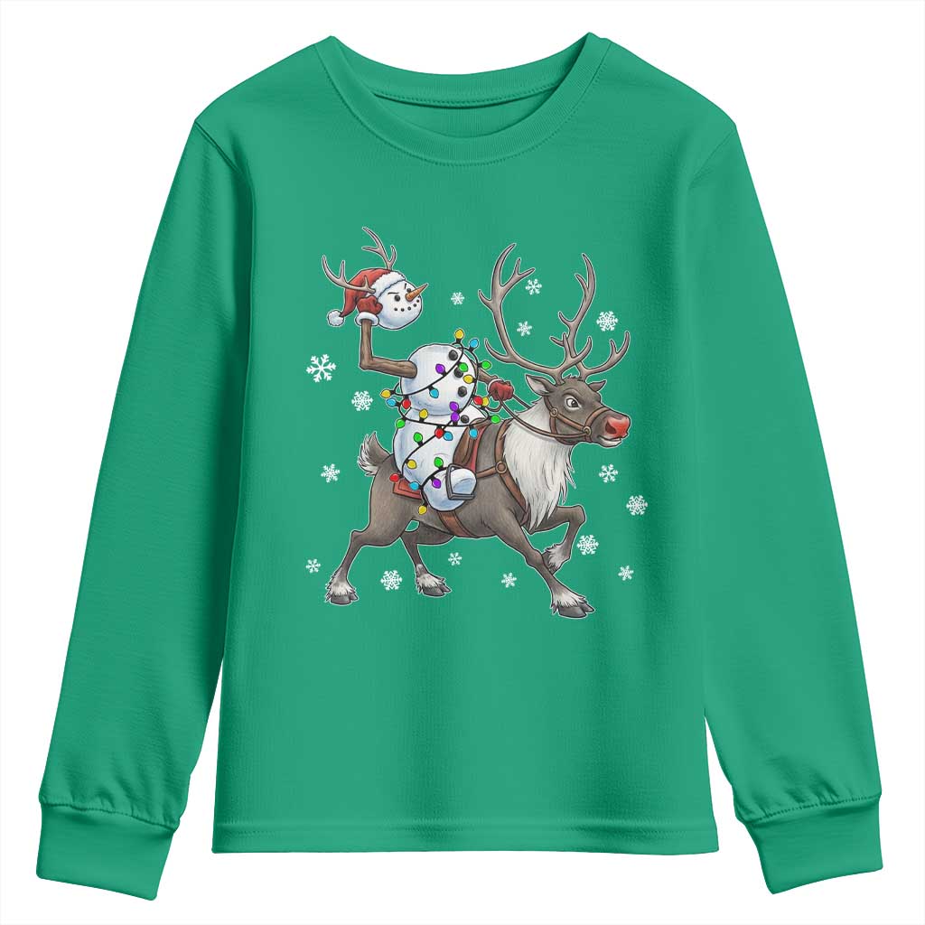 Funny Snowman Headless Horseman Youth Sweatshirt Christmas Halloween Gift - Wonder Print Shop